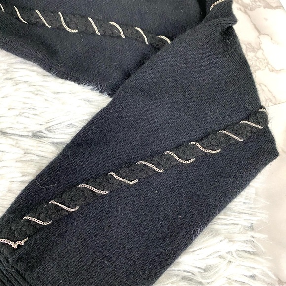 Yuka Chain Cable Knit Turtleneck Sweater EUC - Picture 9 of 13